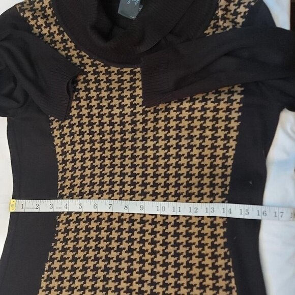 Gabby Skye Sweater Dress Houndstooth Preppy Academia Aesthetic Large - Picture 5 of 10
